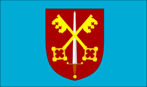 Exeter Cathedral Flag Self Adhesive Vinyl Sticker