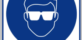 Eye Protection Required Safety Warning Sticker Self Adhesive Vinyl