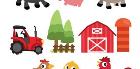 Farm Animals Farmyard Tractor Childrens Nursery Wall Stickers