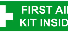 First Aid Kit Inside Self Adhesive Vinyl Sticker