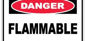 Flammable Warning Caution Sticker Self Adhesive