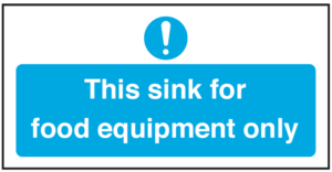 Food Safety Hygiene This Sink For Food Equipment Self Adhesive Vinyl Sticker