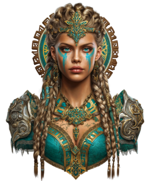 Frigg Queen Norse God Viking Mythology Warrior Self Adhesive Warning Sticker