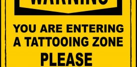 Funny Tattoo Warning Caution Danger Sign Self Adhesive Sticker