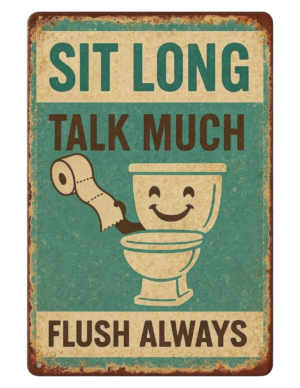 Funny Toilet Bathroom Flush Wash Your Hands Poop Poo Seat Self Adhesive Sticker