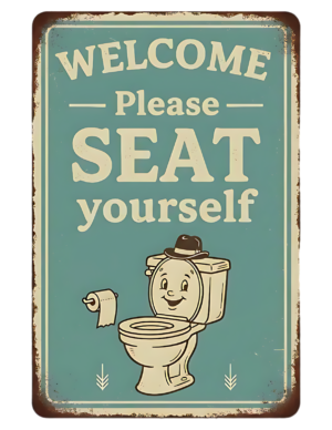 Funny Toilet Bathroom Flush Wash Your Hands Poop Poo Seat Self Adhesive Sticker