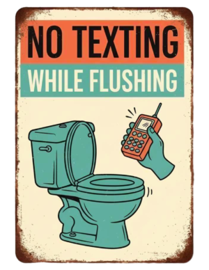 Funny Toilet Bathroom Flush Wash Your Hands Poop Poo Seat Self Adhesive Sticker