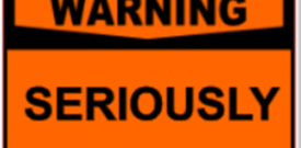 Funny Warning SERIOUSLY Sticker Self Adhesive