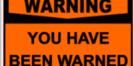 Funny Warning YOU HAVE BEEN WARNED Sticker Self Adhesive