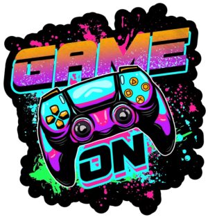 Gaming Gamer Game On Self Adhesive Sticker