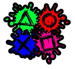 Gaming Gamer Game On Self Adhesive Sticker