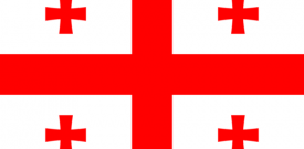 Georgia  Flag Sticker Self Adhesive