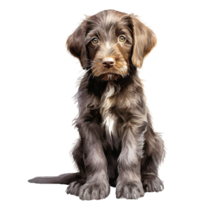 German Wirehaired Pointer Puppy Fur Baby Self Adhesive Sticker