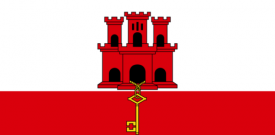 Gibraltar Flag Sticker Self Adhesive