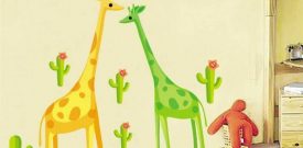 Giraffes Large Nursery Wall Sticker Decoration Wall Art