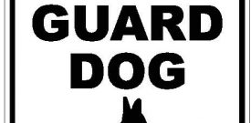 Guard Dog Caution Sticker Self Adhesive