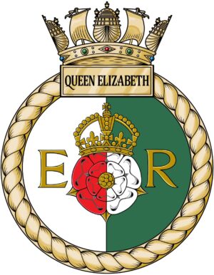 HMS Queen Elizabeth Royal Navy badge patch Self Adhesive Vinyl Sticker