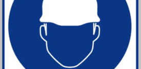 Hard Hat Protection Required Safety Warning Sticker Self Adhesive Vinyl