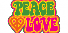 Hippie Peace Sign Self Adhesive Vinyl Sticker