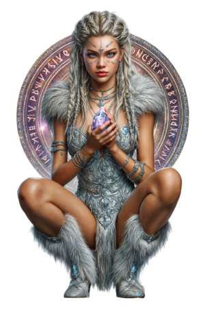 Hnoss Norse God Viking Mythology Warrior Self Adhesive Warning Sticker