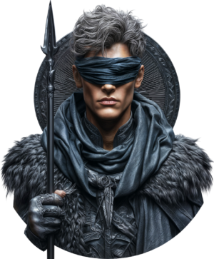 Hodr Norse God Viking Mythology Warrior Self Adhesive Warning Sticker