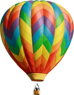 Hot Air Balloon Self Adhesive Sticker