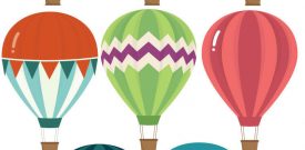 Hot Air Balloons Wall Stickers Watercolour