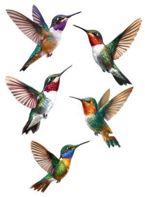 Hummingbird Bird Self Adhesive Wall Sticker