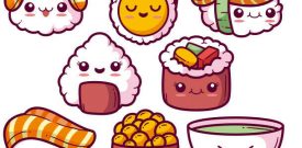 Kawaii Sushi Cute Wall Stickers