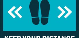 Keep Your Distance Virus Self Adhesive Sticker