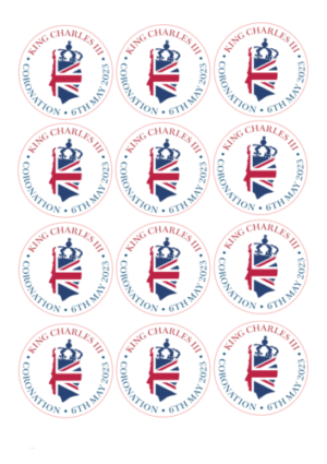 Kings Coronation King Charles Flag Sticker Self Adhesive