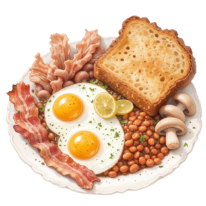 London Capital City England King Full English Breakfast Self Adhesive Sticker