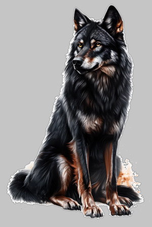 Majestic Wolf Howling Wolf Self Adhesive Sticker