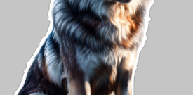 Majestic Wolf Howling Wolf Self Adhesive Sticker