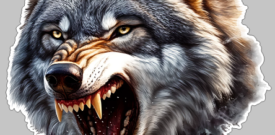 Majestic Wolf Howling Wolf Self Adhesive Sticker