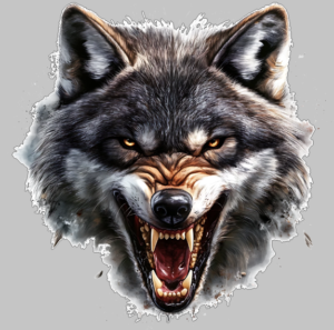 Majestic Wolf Howling Wolf Self Adhesive Sticker
