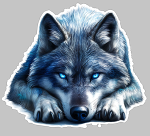 Majestic Wolf Howling Wolf Self Adhesive Sticker