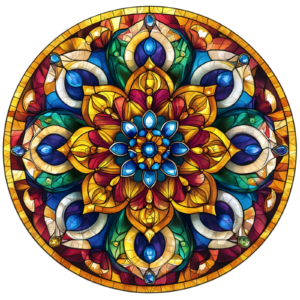 Mandala Flower Floral Botany Botanical Self Adhesive Vinyl Sticker