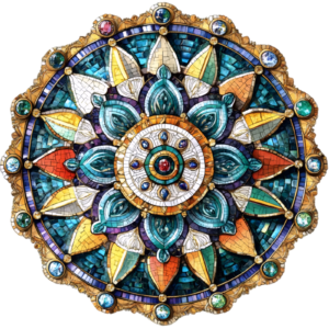 Mandala Flower Floral Botany Botanical Self Adhesive Vinyl Sticker