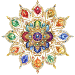 Mandala Flower Floral Botany Botanical Self Adhesive Vinyl Sticker