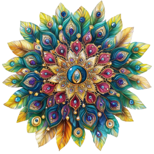 Mandala Flower Floral Botany Botanical Self Adhesive Vinyl Sticker