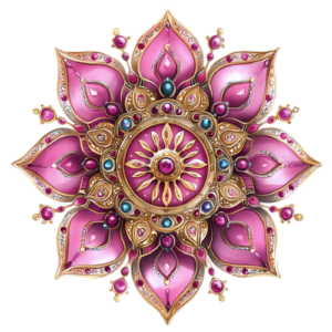 Mandala Flower Floral Botany Botanical Self Adhesive Vinyl Sticker