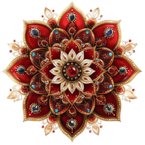 Mandala Flower Floral Botany Botanical Self Adhesive Vinyl Sticker