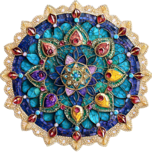 Mandala Flower Floral Botany Botanical Self Adhesive Vinyl Sticker