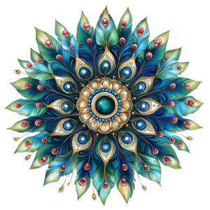 Mandala Flower Floral Botany Botanical Self Adhesive Vinyl Sticker