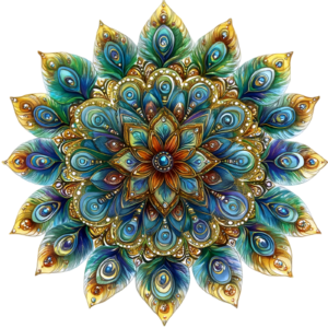 Mandala Flower Floral Botany Botanical Self Adhesive Vinyl Sticker