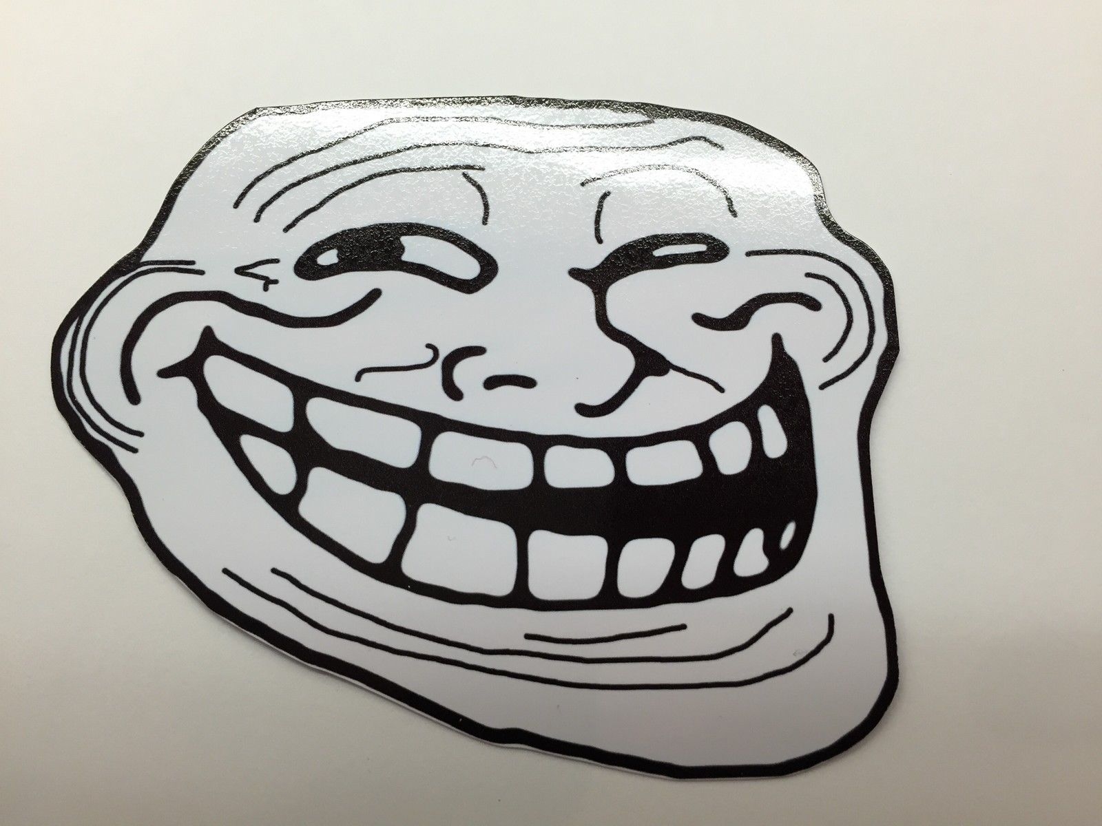 Memes Troll Face Self Adhesive Sticker for Car, Van, Window, Laptop ...