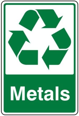 Metal Bin Self Adhesive Vinyl Sticker