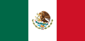 Mexico Mexican Flag Self Adhesive Sticker