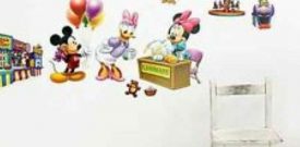 Mickey Mouse & Minnie Mouse Nursery Childrens Wall Sticker Wall Art